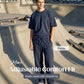Men's Elastic Waist Drawstring Straight Leg Pants