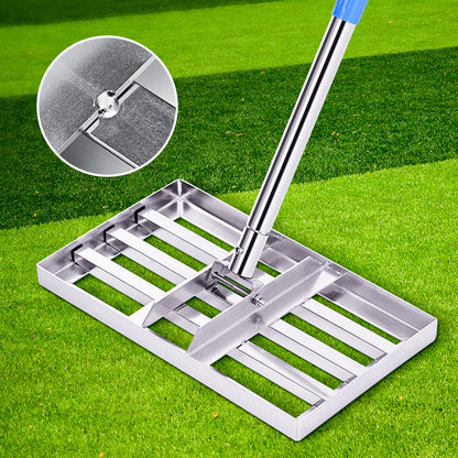 ⛳🌱 Edelstahl Rasenplanierer & Garten-Rechen – Präziser Nivellierer für Golf, Rasen & Sandflächen