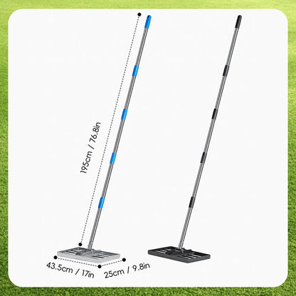 ⛳🌱 Edelstahl Rasenplanierer & Garten-Rechen – Präziser Nivellierer für Golf, Rasen & Sandflächen