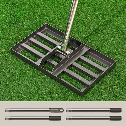 ⛳🌱 Edelstahl Rasenplanierer & Garten-Rechen – Präziser Nivellierer für Golf, Rasen & Sandflächen