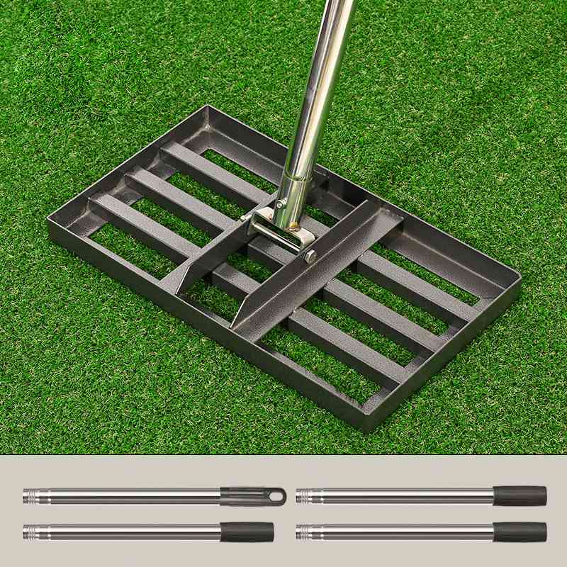⛳🌱 Edelstahl Rasenplanierer & Garten-Rechen – Präziser Nivellierer für Golf, Rasen & Sandflächen