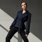 Elegante Taillengürtel-Wickeljacke | Breitrevers Business Casual Blazer | Knitterfreier Büromantel