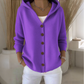 Damen Kapuzen-Strickcardigan mit Knopfleiste