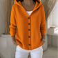 Damen Kapuzen-Strickcardigan mit Knopfleiste