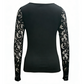 Damen-Sexy-Oberteil mit Cut-out und Spitzenärmeln