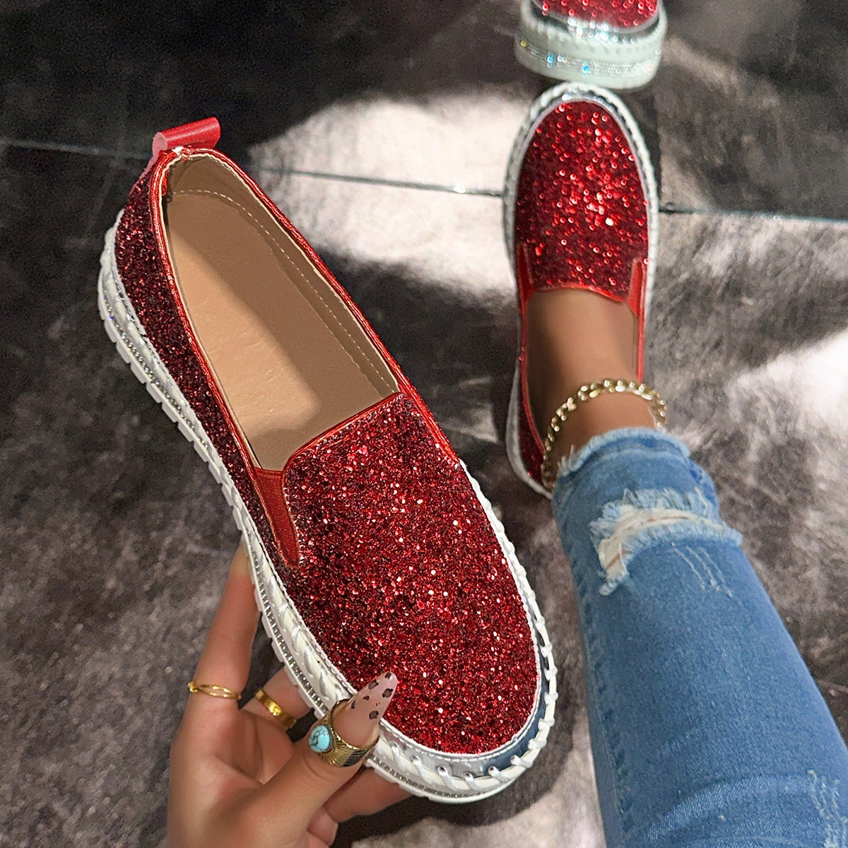 👟【Bequeme Freizeitslipper für Damen】 – Kein Bücken, kein Schnüren, einfach hineinschlüpfen und los geht’s! ✨💨