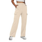 Cargohose für Damen mit hoher Taille und weitem Bein