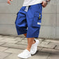 Lässige Herren-Workwear-Hose mit Kordelzug und 7/8-Schnitt
