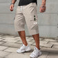 Lässige Herren-Workwear-Hose mit Kordelzug und 7/8-Schnitt
