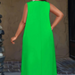 Damen ärmelloses Maxikleid mit Taschen für den lässigen Alltag