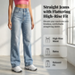 ✨🔥Damenjeans mit hoher Taille und geradem Bein👖