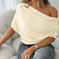 👚 Damen Asymmetrisches Off-Shoulder-Oberteil mit Fledermausärmeln – Stilvolles Design & weicher Komfort 🦇✨