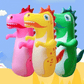 Aufblasbarer Dinosaurier-Stehauf-Boxspielzeug für Kinder