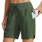 Damen Hochtaillierte Sportshorts mit Schnelltrocknungsfunktion