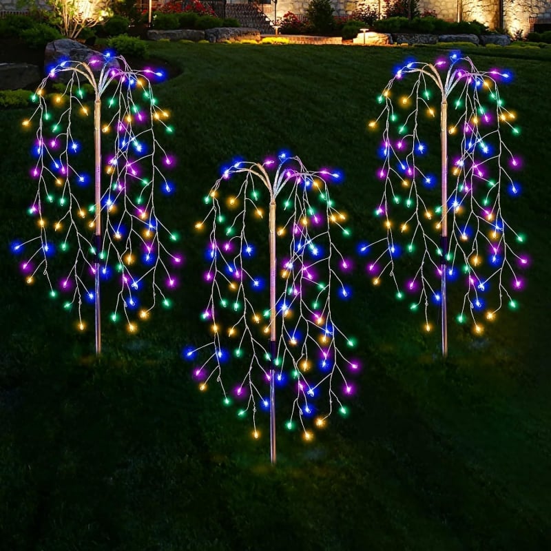 🎆☀️Solar-Bodenlampe als Feuerwerk – dekorativ & wetterfest – perfekt für Garten & Wege