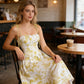 🌷Sonderangebot für nur 29,99 €!!🌷Midi-Kleid für Damen mit Print und Schnürung