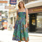 🌷Sonderangebot für nur 29,99 €!!🌷Midi-Kleid für Damen mit Print und Schnürung