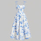 🌷Sonderangebot für nur 29,99 €!!🌷Midi-Kleid für Damen mit Print und Schnürung