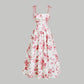 🌷Sonderangebot für nur 29,99 €!!🌷Midi-Kleid für Damen mit Print und Schnürung
