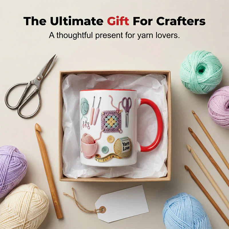 🔥 LIMITIERT: -50% ☕🧶 Wollbecher für Häkeln & Stricken – praktisch, dekorativ & perfekt als Geschenkidee 🎁