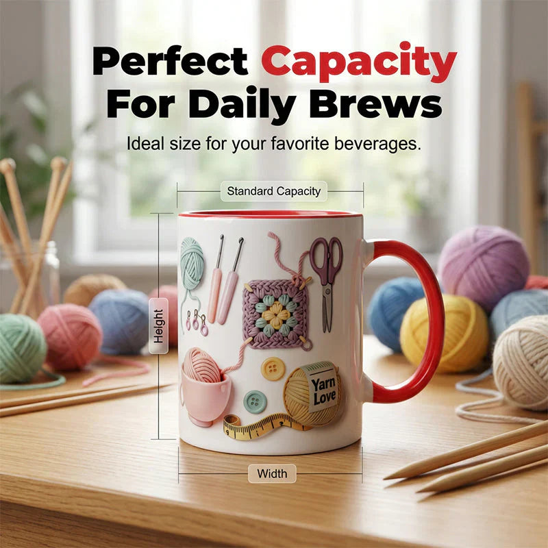 🔥 LIMITIERT: -50% ☕🧶 Wollbecher für Häkeln & Stricken – praktisch, dekorativ & perfekt als Geschenkidee 🎁