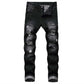 Herren Slim Straight Jeans mit Rissen