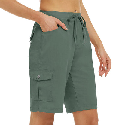 Damen-Schnell trocknende Cargoshorts mit Taschen