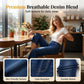 👖 Weite Damen-Crop-Jeans mit Gummibund – Bequem, Weitbeinig, Denim 🍂