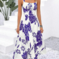 🌺 NUR FÜR KURZE ZEIT: 50 % RABATT! 👗 Damenkleid mit Spaghettiträgern und Blumenmuster – gesmokter Rücken, A-Linie, leicht 🌼