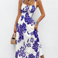 🌺 NUR FÜR KURZE ZEIT: 50 % RABATT! 👗 Damenkleid mit Spaghettiträgern und Blumenmuster – gesmokter Rücken, A-Linie, leicht 🌼