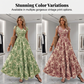 🏖️Sommer-Schnäppchen: 60 % Rabatt!!💃Maxikleid mit V-Ausschnitt, gerafftem Blumenmuster – Leichtes Baumwollmischgewebe, ein Must-have für den Sommer