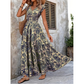 🏖️Sommer-Schnäppchen: 60 % Rabatt!!💃Maxikleid mit V-Ausschnitt, gerafftem Blumenmuster – Leichtes Baumwollmischgewebe, ein Must-have für den Sommer