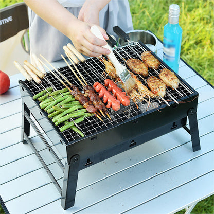 🍖 SPARE 50% 🏕️ Faltbarer tragbarer Grill mit Schublade & Ständer – Kompakt, stabil & perfekt für Camping, Garten & Balkon ✨