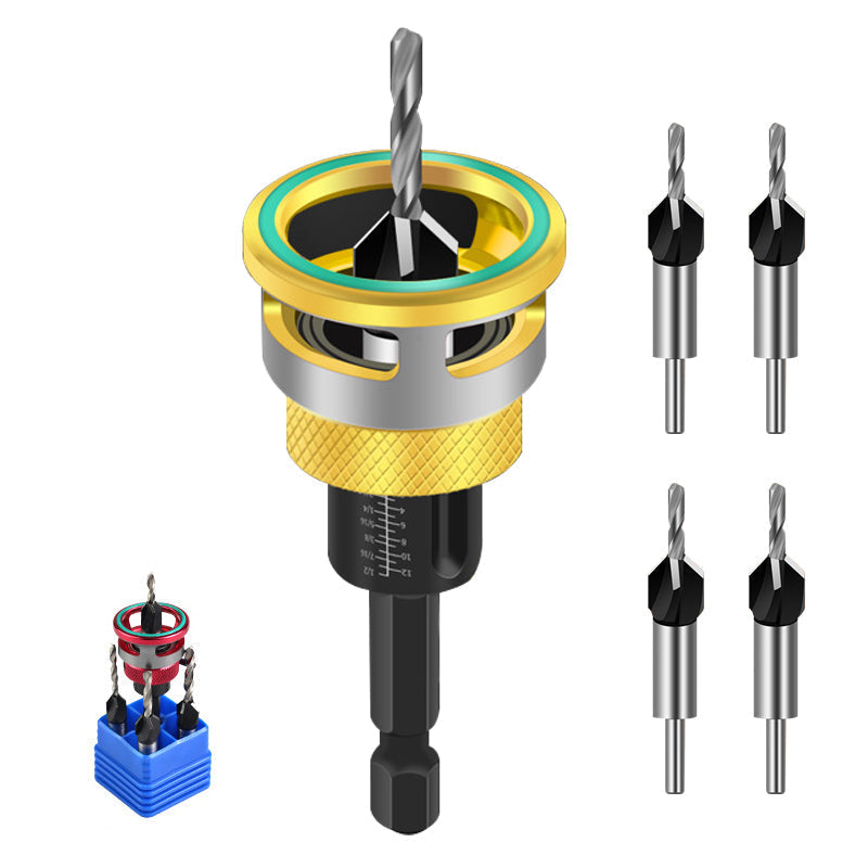 👨‍🔧👍 Holzfräser-Set – Automatischer Tiefenanschlag, 4 Schneidkanten und Präzisionseinstellung 🔩🔧