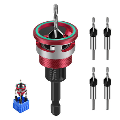 👨‍🔧👍 Holzfräser-Set – Automatischer Tiefenanschlag, 4 Schneidkanten und Präzisionseinstellung 🔩🔧