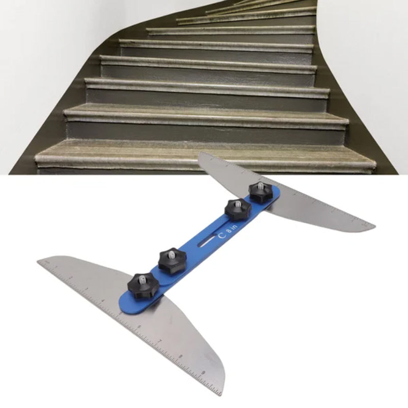 Verstellbares Schablonenset für Treppenstufen