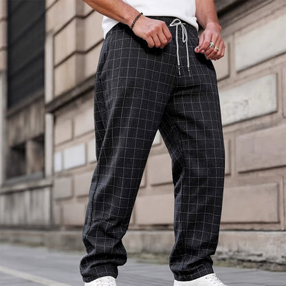 NEU: Sommerkollektion mit bis zu 50% Rabatt 🛍️Weite Herren Freizeithose mit Karomuster – bequem, atmungsaktiv & vielseitig