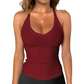 💥 50% RABATT! 👚 Damen Ribbed V-Ausschnitt Tanktop – Stretchig, figurbetont & ideal für Sommer, Sport & Layering ✨