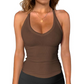 💥 50% RABATT! 👚 Damen Ribbed V-Ausschnitt Tanktop – Stretchig, figurbetont & ideal für Sommer, Sport & Layering ✨