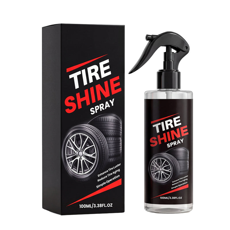 🔥Long-Lasting Wet Look Tire Shine Spray – Tyre Dressing for Car, SUV & Truck – Deep Black Shine, No Sling, Waterproof