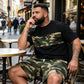 👕 50% RABATT!  Herren Camouflage-Print T-Shirt & Shorts Set – Baumwollmischgewebe, bequeme Passform & perfekt für Outdoor, Sport oder lässige Sommertage 🩳
