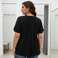 💥 JETZT HALBPREIS! 👚 Damen T-Shirt mit Puffärmeln & Front-Falten ✨ Elegant, weich & atmungsaktiv – perfekt für Büro & Brunch 🌸