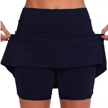 🏸 Sport-Rock mit integrierten Shorts – Anti-Scheuer, ideal für Tennis, Laufen & Gym!