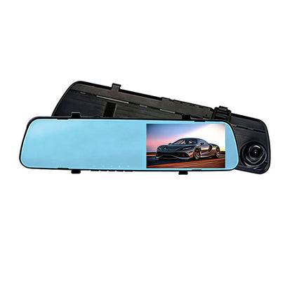 Dashcam mit zwei Objektiven im Rückspiegel