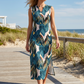 👗Letzter Tag im Angebot: 50 % Rabatt!👗Ärmelloses Maxikleid mit V-Ausschnitt und Seitenschlitz für Damen.