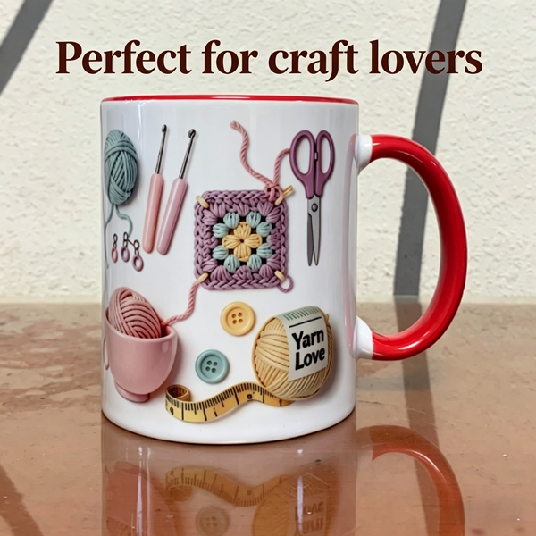 🔥 LIMITIERT: -50% ☕🧶 Wollbecher für Häkeln & Stricken – praktisch, dekorativ & perfekt als Geschenkidee 🎁